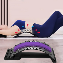 Portable Back Massager | Lumbar Pain Relief & Deep Stretch
